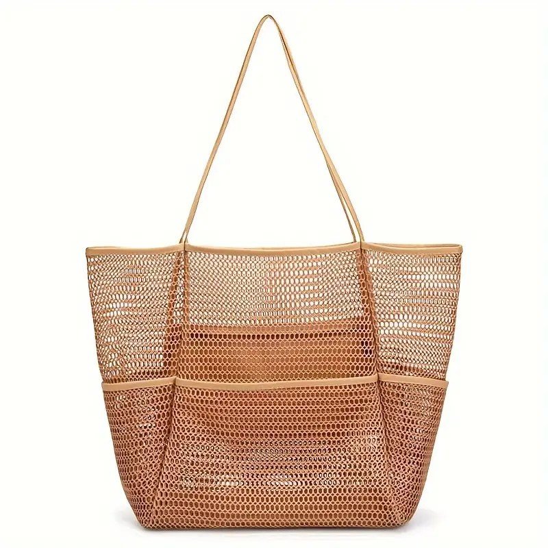 Double Layer Mesh Beach Bag - Image 5