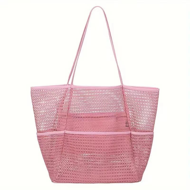 Double Layer Mesh Beach Bag - Image 6