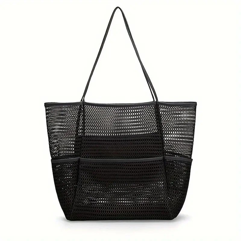 Double Layer Mesh Beach Bag - Image 8