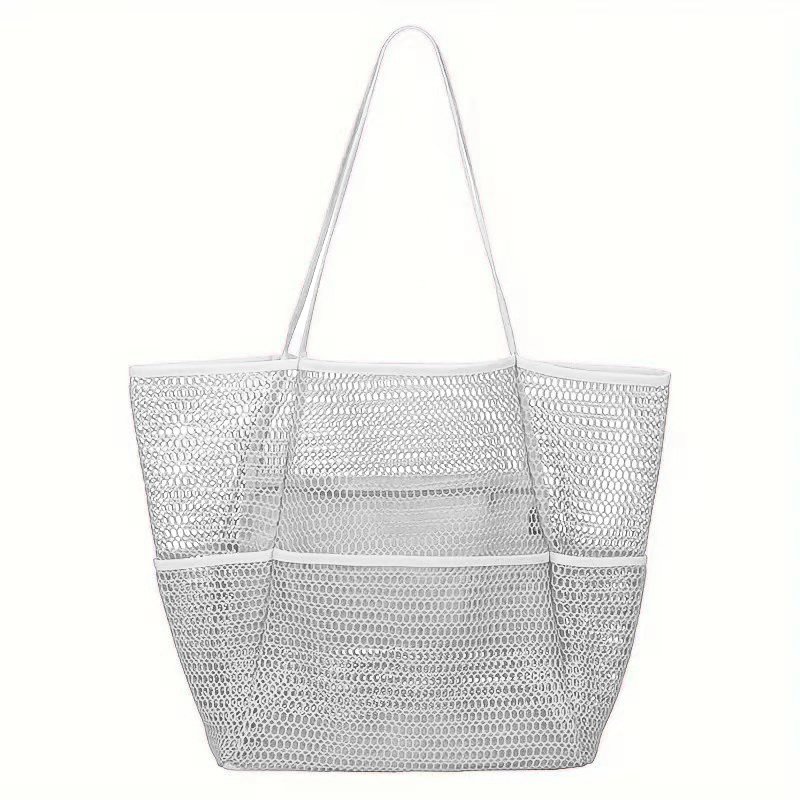 Double Layer Mesh Beach Bag - Image 10