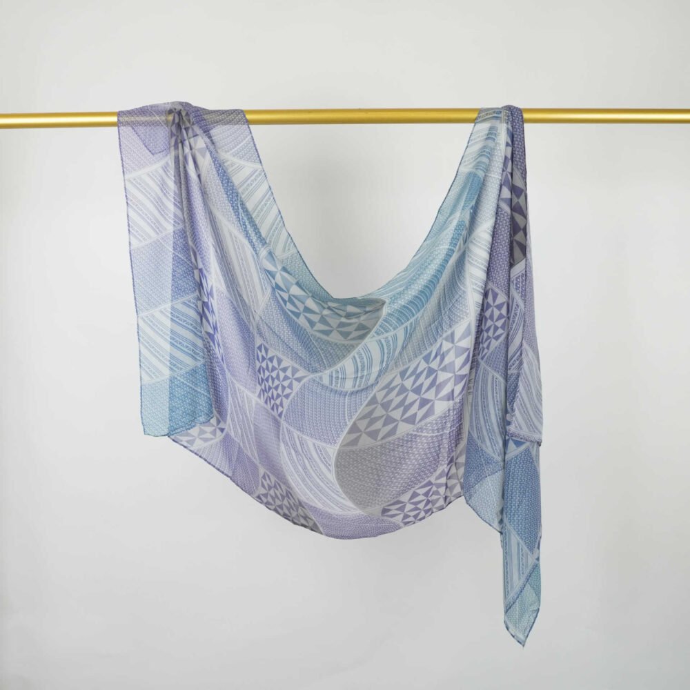 Imitation Silky Chiffon double-sided permeation printing hijab - Image 24