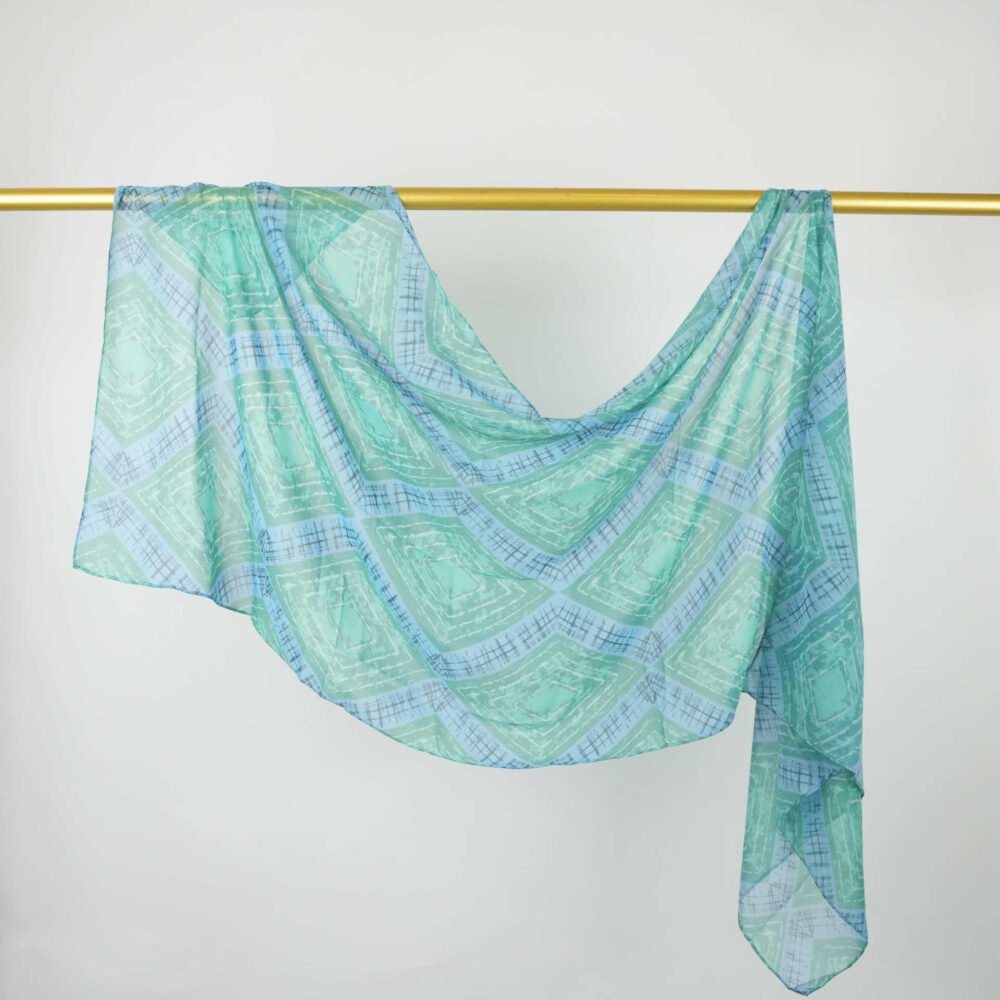Imitation Silky Chiffon double-sided permeation printing hijab - Image 37