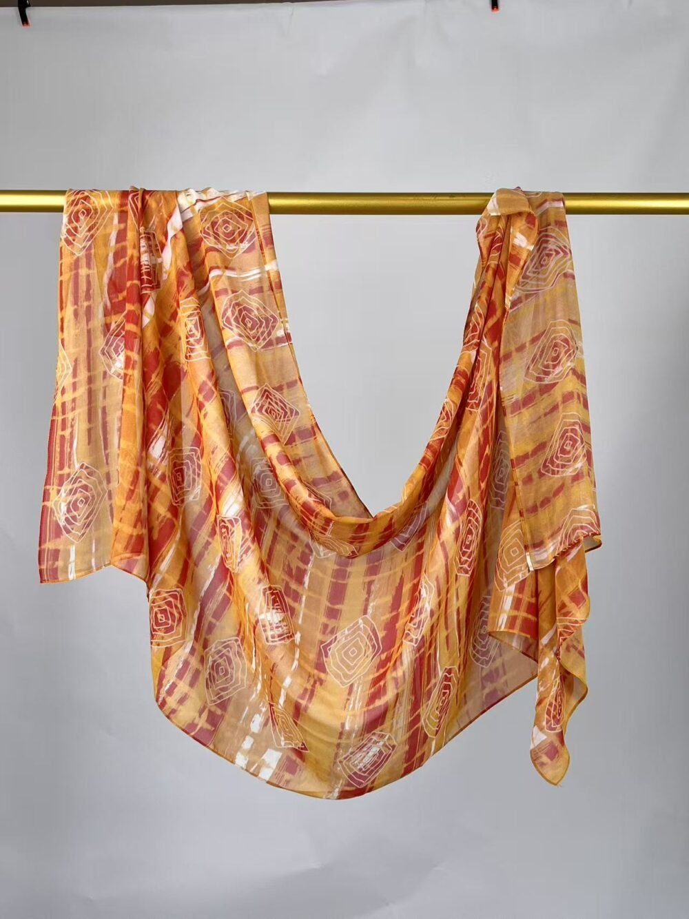 Imitation Silky Chiffon double-sided permeation printing hijab - Image 41