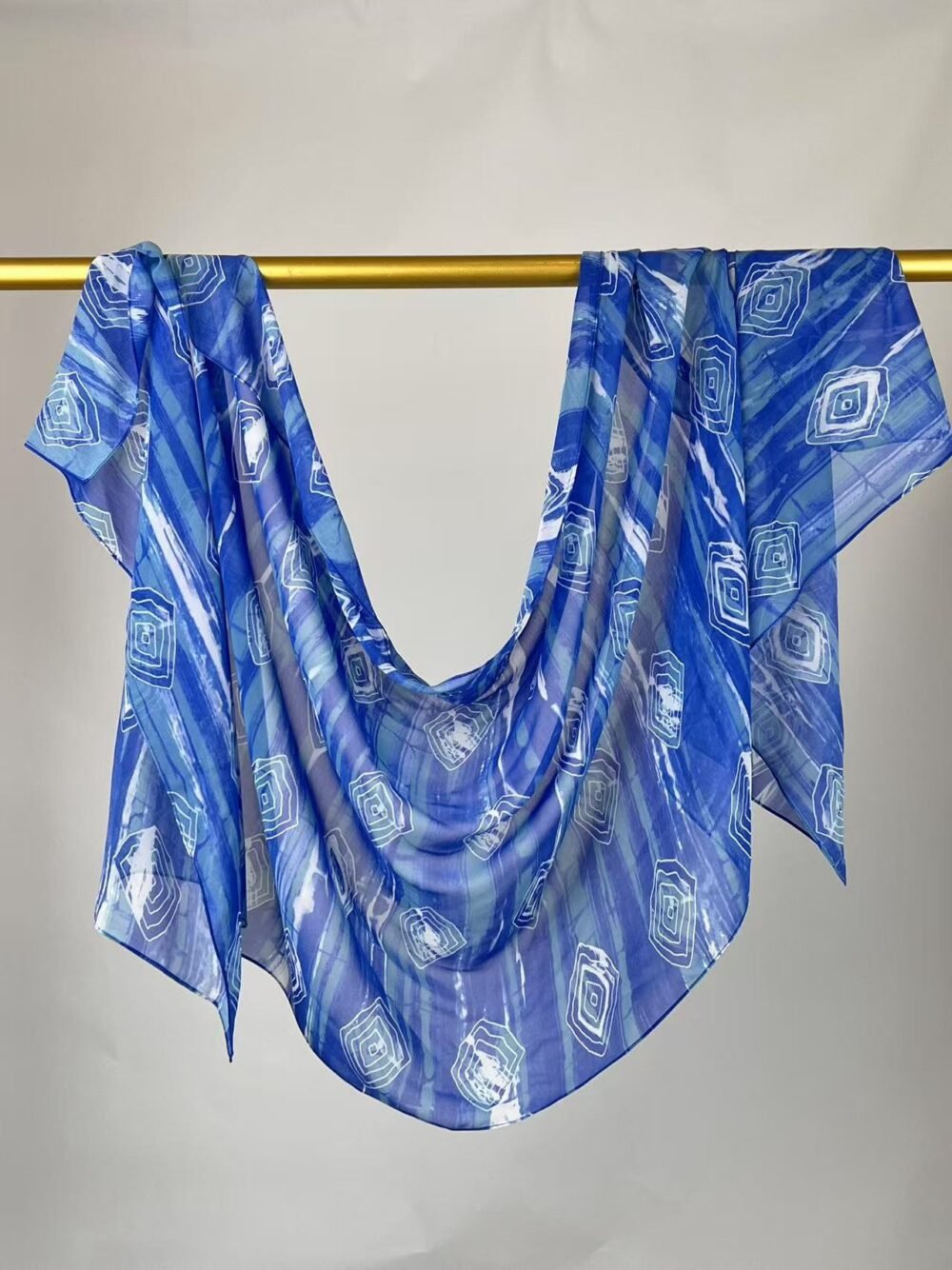 Imitation Silky Chiffon double-sided permeation printing hijab - Image 42