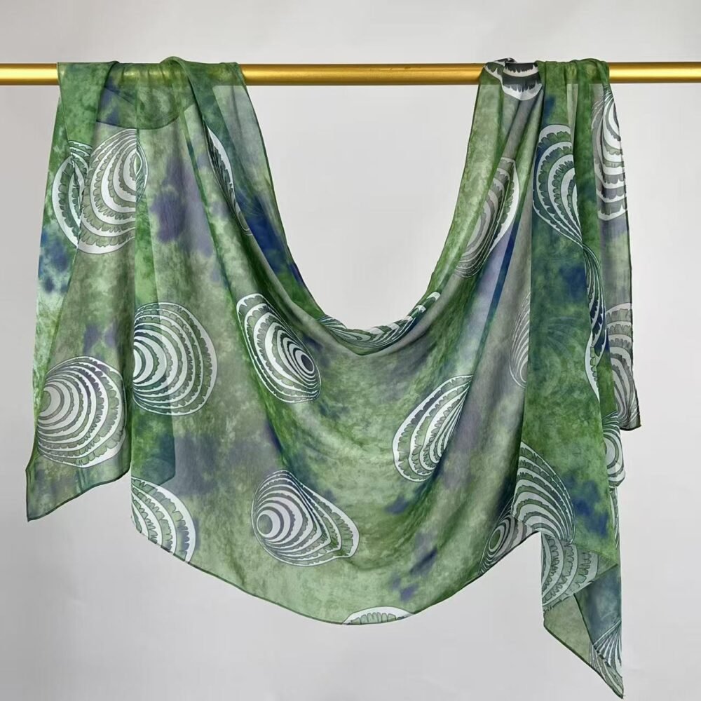 Imitation Silky Chiffon double-sided permeation printing hijab - Image 47