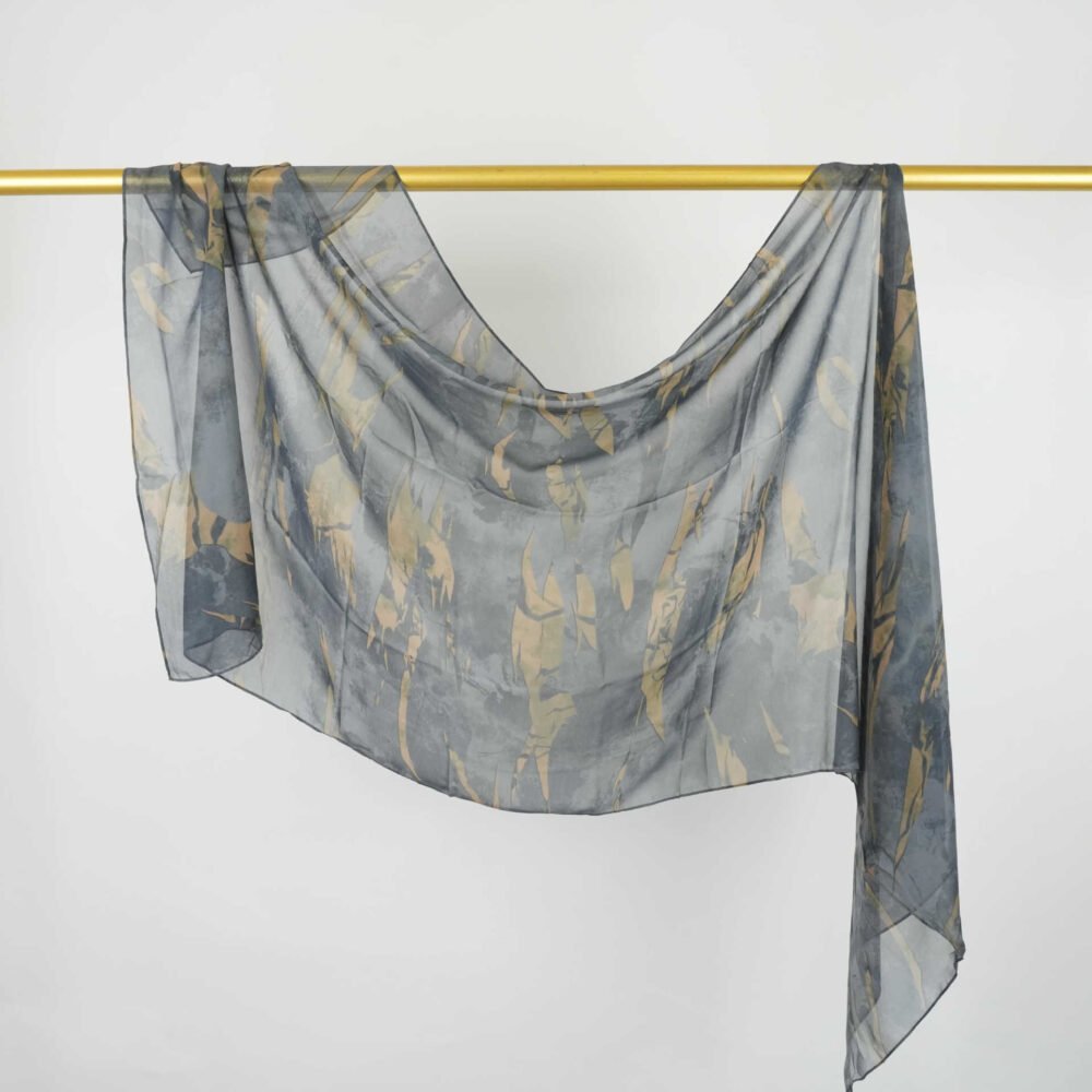 Imitation Silky Chiffon double-sided permeation printing hijab - Image 52