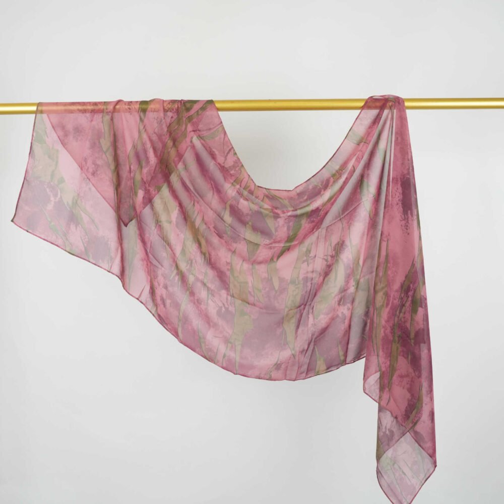 Imitation Silky Chiffon double-sided permeation printing hijab - Image 53