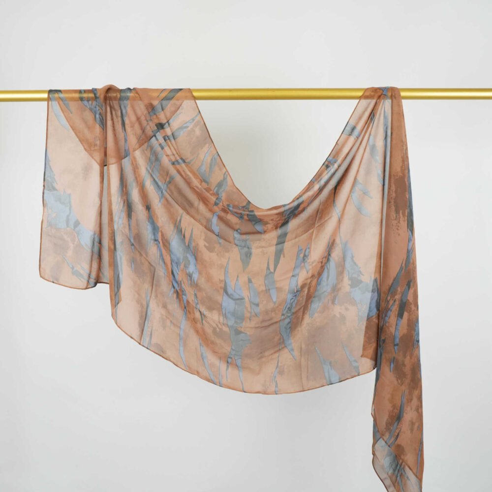Imitation Silky Chiffon double-sided permeation printing hijab - Image 54