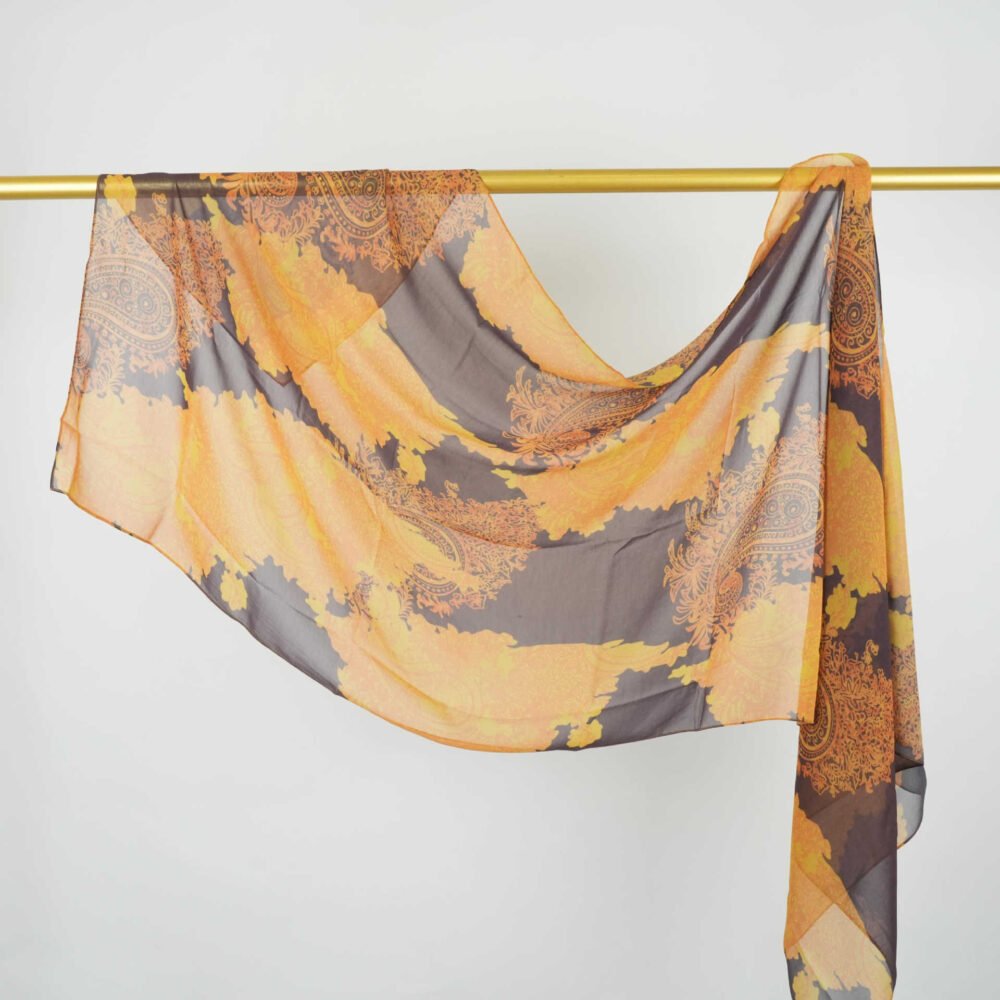 Imitation Silky Chiffon double-sided permeation printing hijab - Image 56