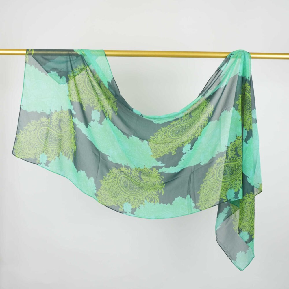Imitation Silky Chiffon double-sided permeation printing hijab - Image 58