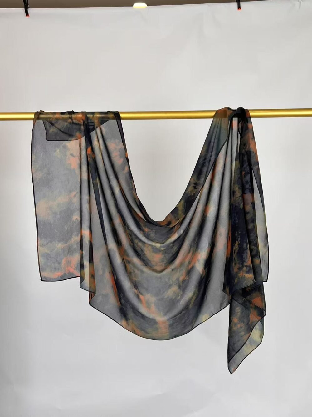 Imitation Silky Chiffon double-sided permeation printing hijab - Image 61
