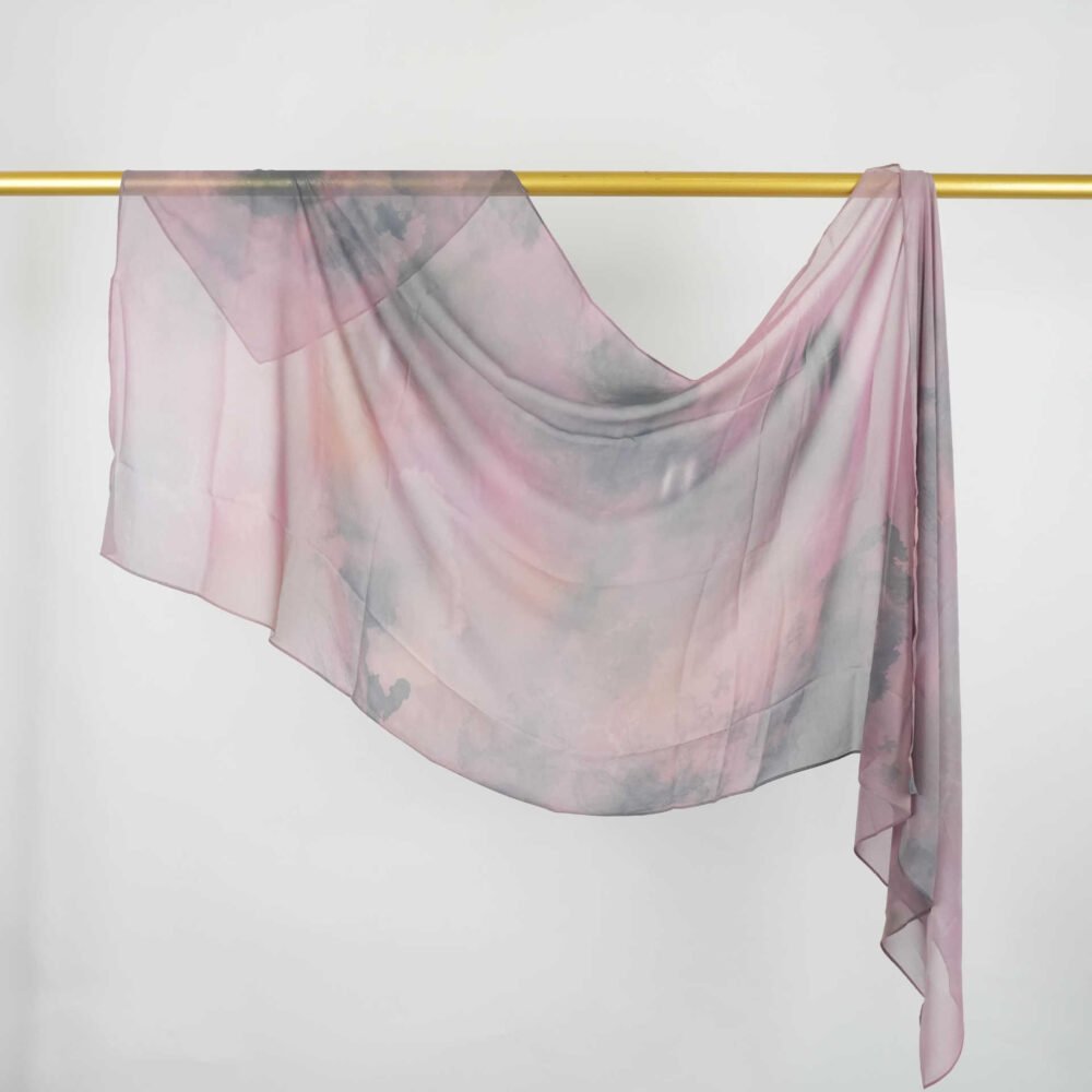 Imitation Silky Chiffon double-sided permeation printing hijab - Image 64