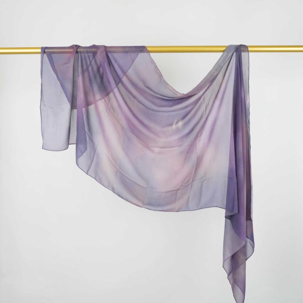 Imitation Silky Chiffon double-sided permeation printing hijab - Image 67