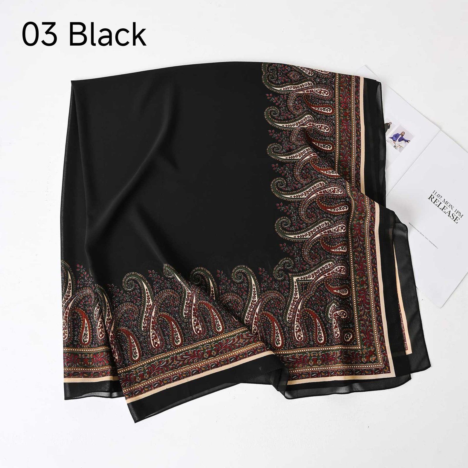 130Crystal chiffon hijab - Image 22