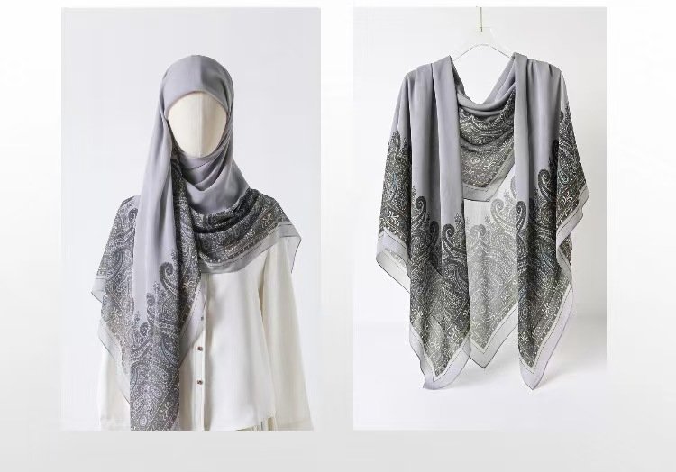 130Crystal chiffon hijab